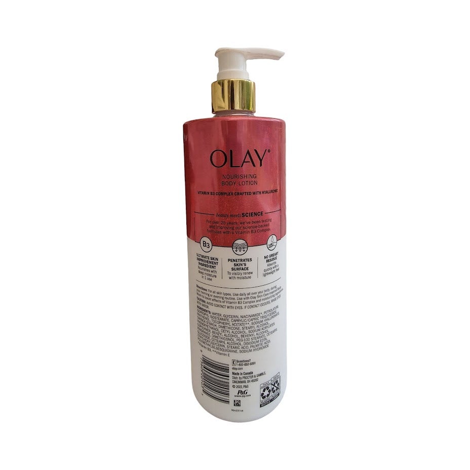 Authentic Olay Nourishing Hydrating Body Lotion with Hyaluronic Acid
